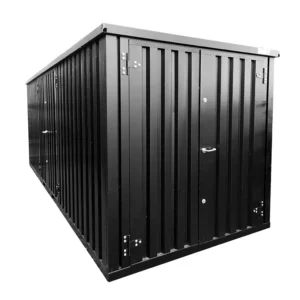 Großer Lagercontainer 5x2 Schwarz RAL 9005
