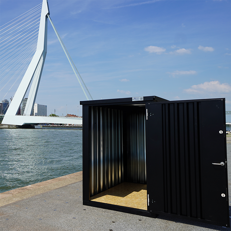 Kleiner Lagercontainer 1,5x2,2 Schwarz RAL 9005
